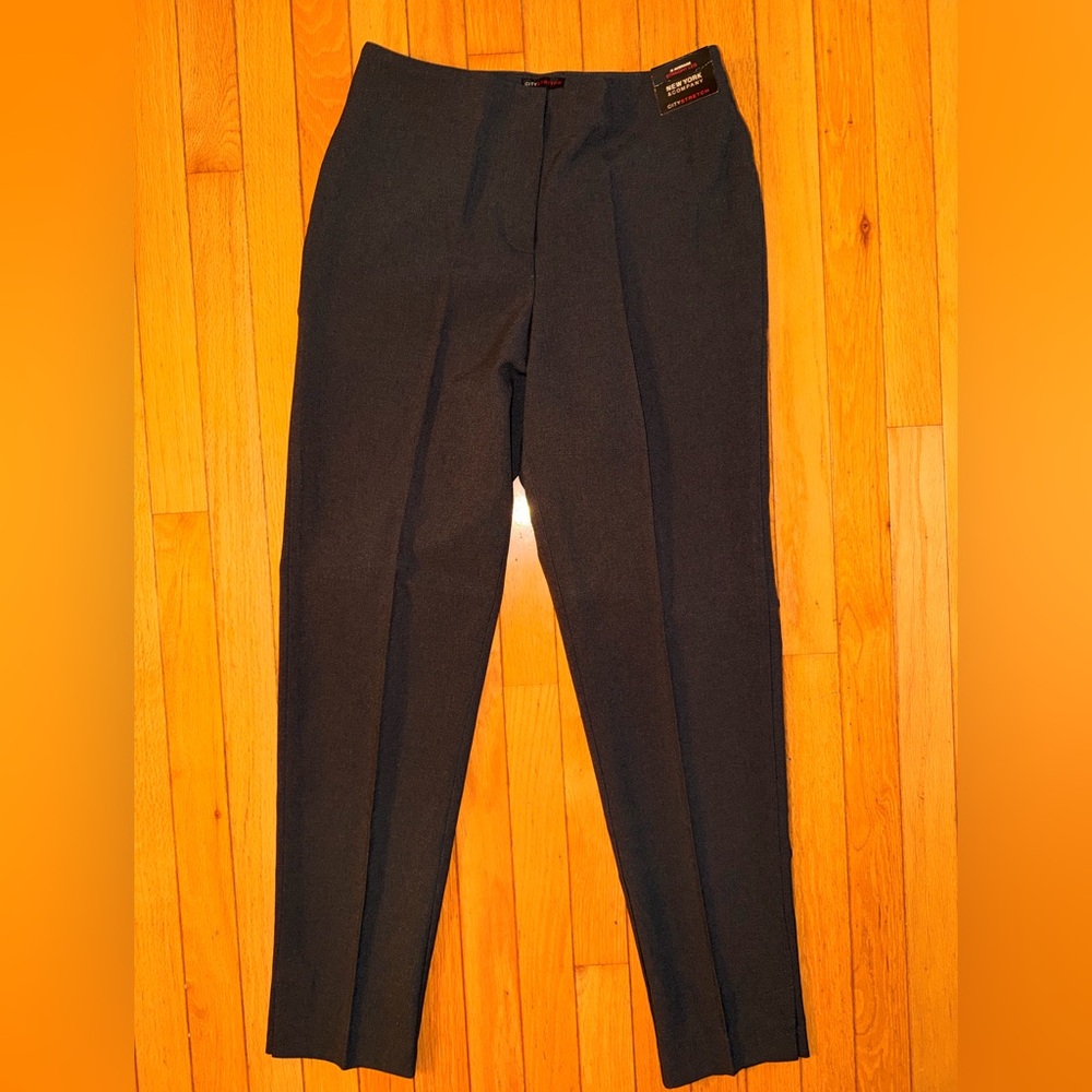 New NWT New York & Company Women's Charcoal Black Pants size 6 regular tapered